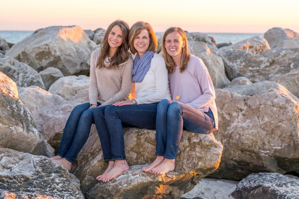 Photo of Mother and her two daughters Gulf Shores Photographer Family Group Photo 
